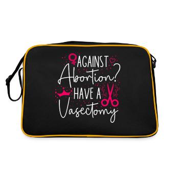 Feminist Against Abortion? Have A - Retro Bag - black/gold - Back