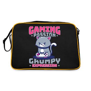 Jeux, Jeux d’argent, Jeux vidéo, Gamer - Sac Retro - noir/or - Dos