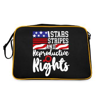 Feminist Stars Stripes & - Retro Tasche - Schwarz/Gold - Hinten