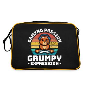 Jeux, Jeux d’argent, Jeux vidéo, Gamer - Sac Retro - noir/or - Dos