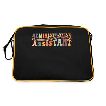 Groovy Administrative Assistant Administrative Secretary - Retro Bag - black/gold - Back
