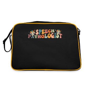 Groovy Sprachpathologe Pathologie Sprache SLP - Retro Tasche - Schwarz/Gold - Hinten