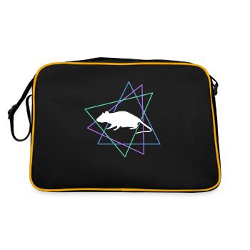 Maus - Retro Tasche - Schwarz/Gold - Hinten