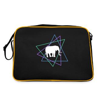 Éléphant - Sac Retro - noir/or - Dos