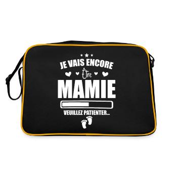 Je Vais Encore être Mamie - Bientôt Mamie - Sac Retro - noir/or - Dos