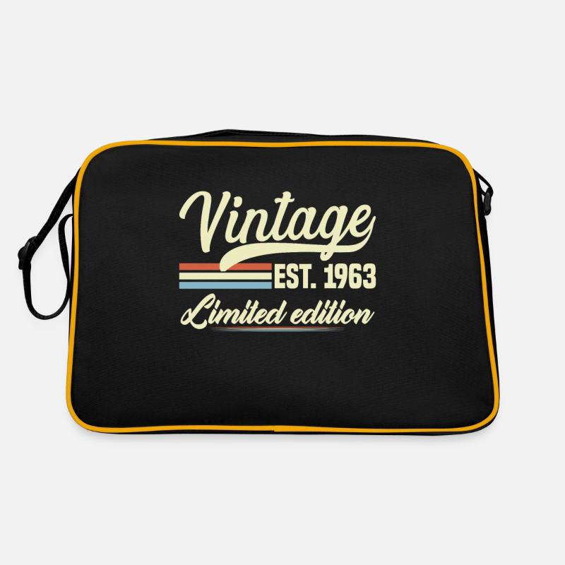 1963 Vintage 1963 Geburtstagsgeschenk - Retro Tasche - Schwarz/Gold