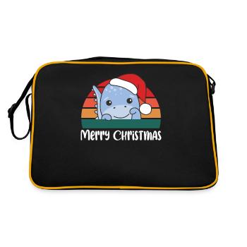 Joyeux Noël Retro Dino Noël - Sac Retro - noir/or - Dos