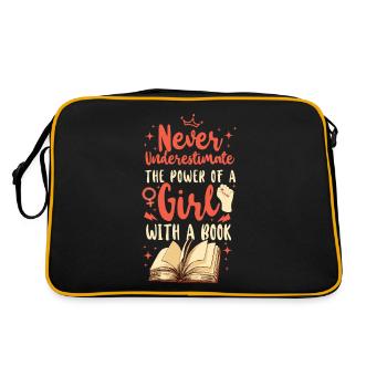 Feminist Never Underestimate The - Retro Bag - black/gold - Back