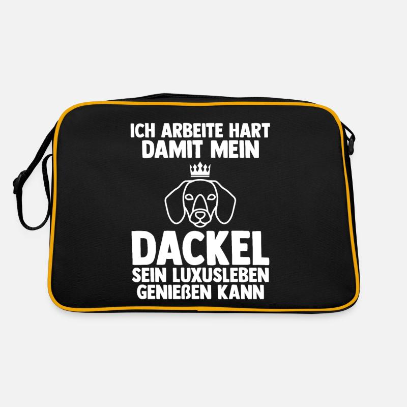 Hund Dackel Retro Tasche