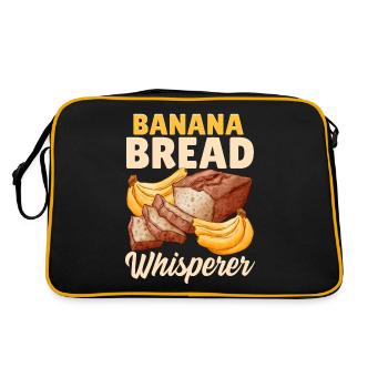 Funny bread baking baker - Retro Bag - black/gold - Back
