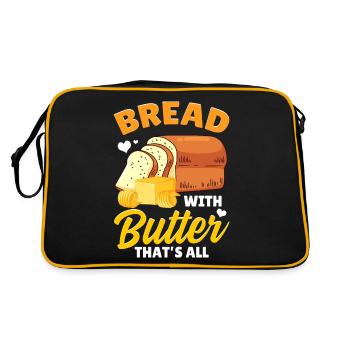 Funny bread baking baker - Retro Bag - black/gold - Back