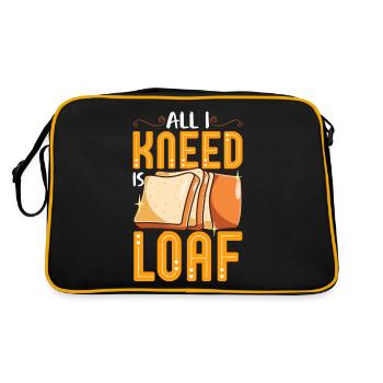 Funny bread baking baker - Retro Bag - black/gold - Back