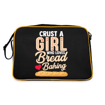 Drôle de croûte Une fille qui aime faire du pain - Sac Retro - noir/or - Dos