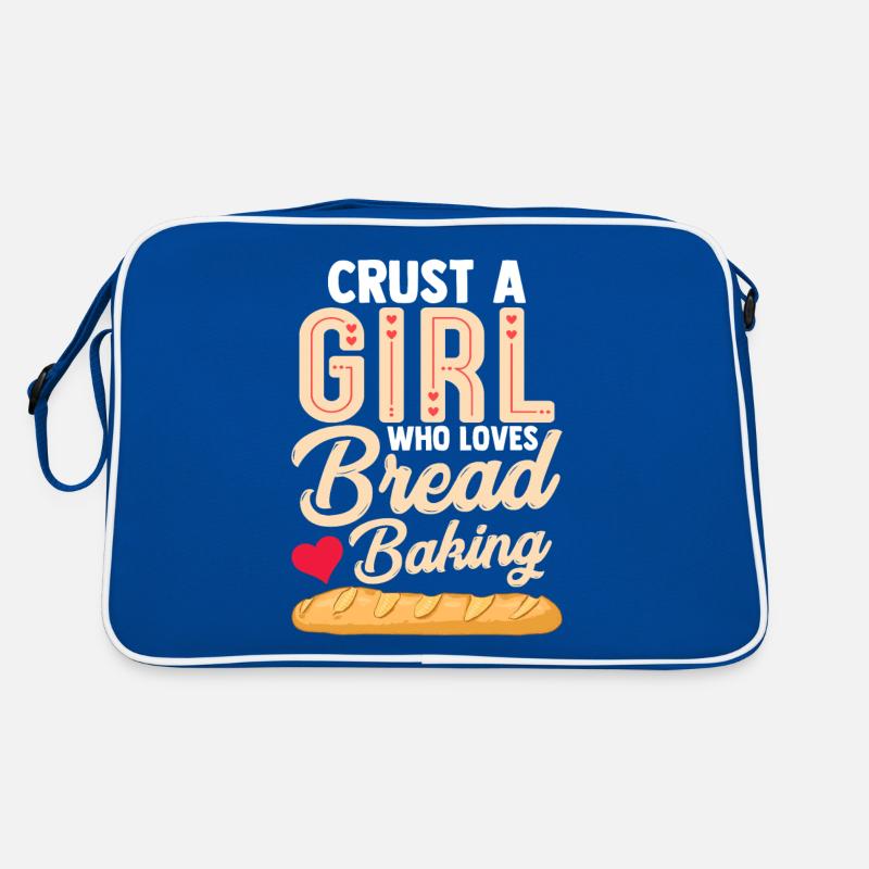 Lustige Kruste Ein Mädchen, das Brot liebt Backen Retro Tasche