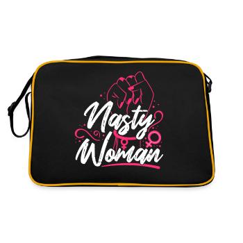 Feminist Nasty Woman - Retro Bag - black/gold - Back