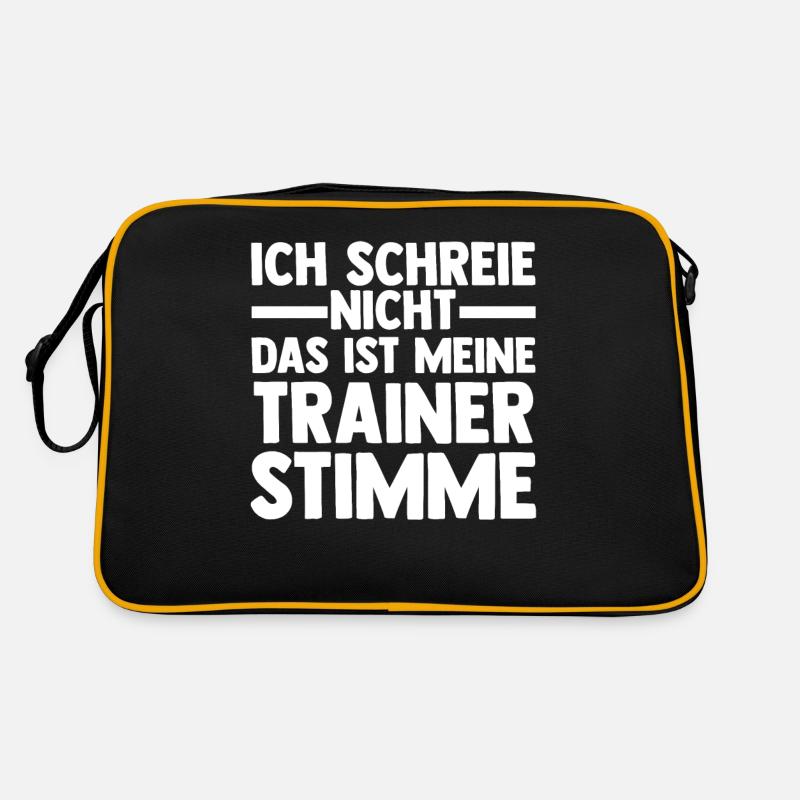 Sportmannschaft Trainer - Retro Tasche - Schwarz/Gold