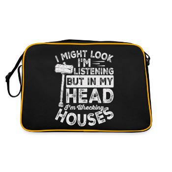 Journée amusante de démolition de maison - Sac Retro - noir/or - Dos
