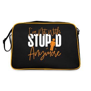 Happy Divorce Party I'm Not With - Retro Tasche - Schwarz/Gold - Hinten