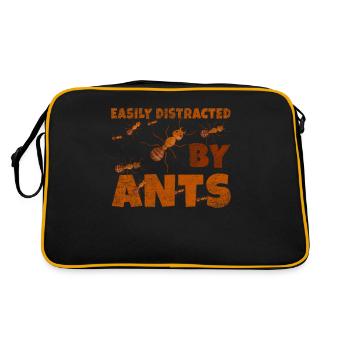 Easily Distracted By Ants Ameisen Farm - Retro Bag - black/gold - Back