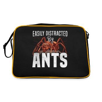 Easily Distracted By Ants Ameisen Farm - Retro Bag - black/gold - Back