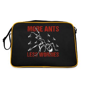 More Ants Less Worries Ameisen Farm - Retro Bag - black/gold - Back