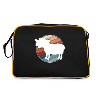 Schaf Retro - Retro Tasche - Schwarz/Gold - Hinten