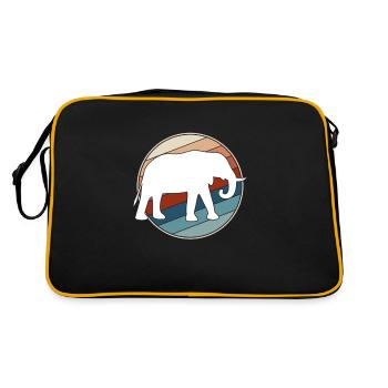 Éléphant rétro - Sac Retro - noir/or - Dos