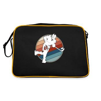 Eishockey Retro - Retro Tasche - Schwarz/Gold - Hinten