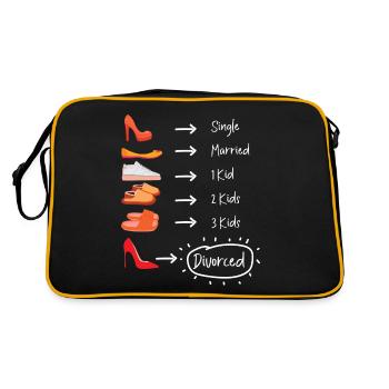 Happy Divorce Party Single Married - Retro Bag - black/gold - Back