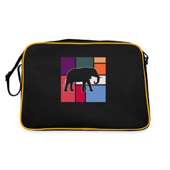 Éléphant - Sac Retro - noir/or - Dos