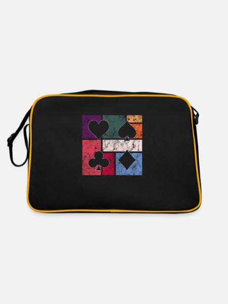 Poker - Retro Tasche - Schwarz/Gold