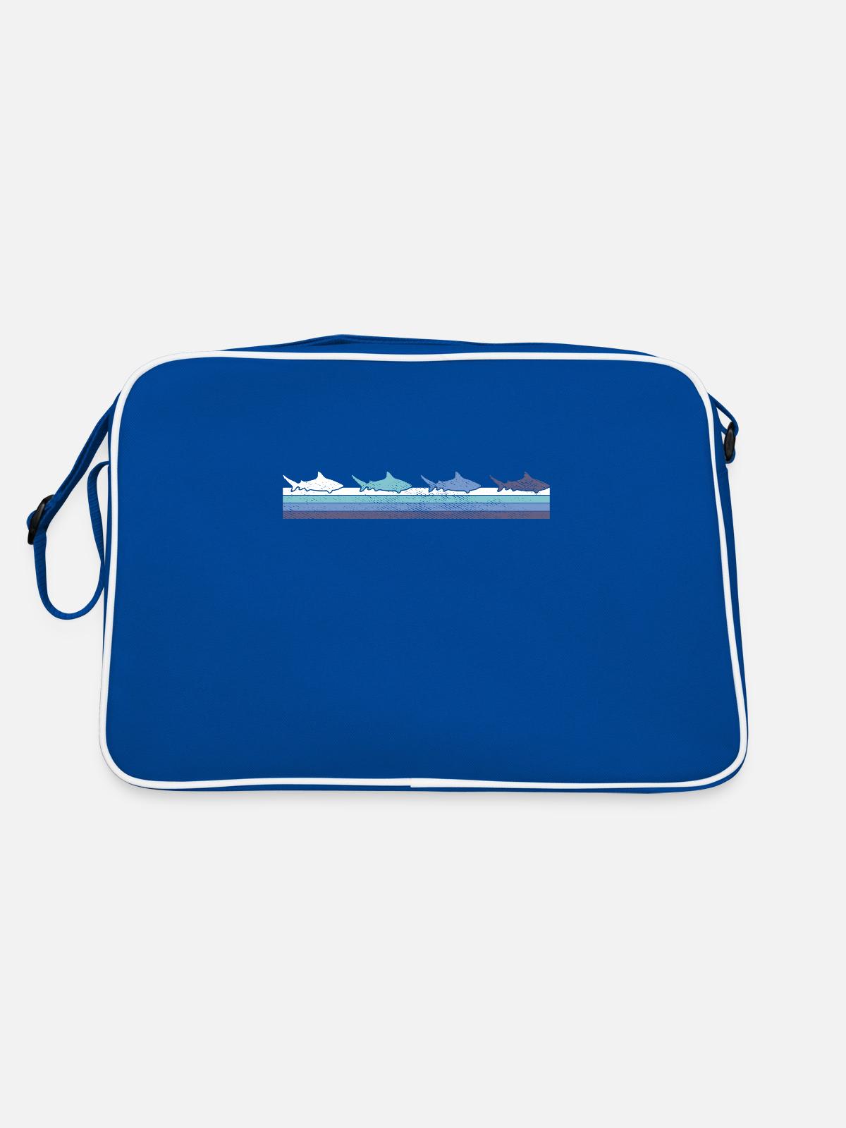 Requin - Sac Retro - bleu/blanc - Dos