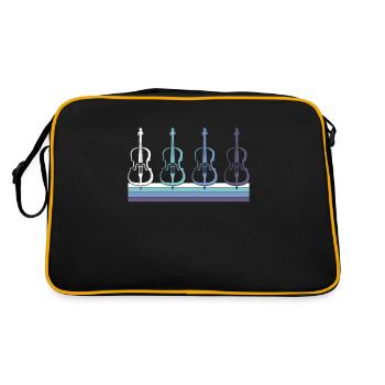 Geige - Retro Tasche - Schwarz/Gold - Hinten