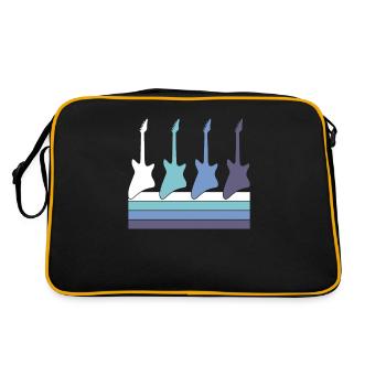 Rock - Retro Tasche - Schwarz/Gold - Hinten
