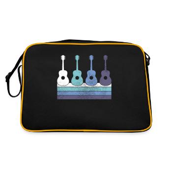 Gitarre - Retro Tasche - Schwarz/Gold - Hinten