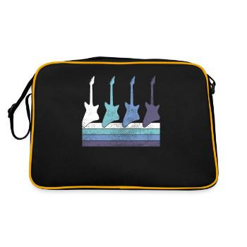 Rock - Retro Tasche - Schwarz/Gold - Hinten