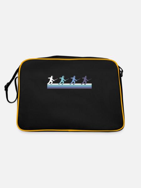Fechten - Retro Tasche - Schwarz/Gold