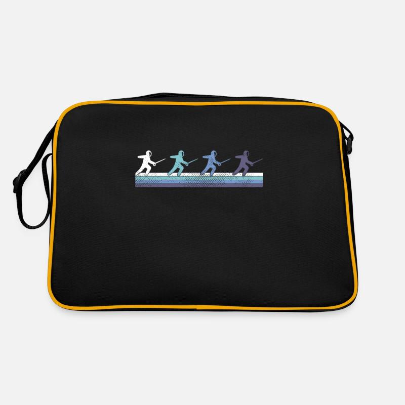 Fechten - Retro Tasche - Schwarz/Gold