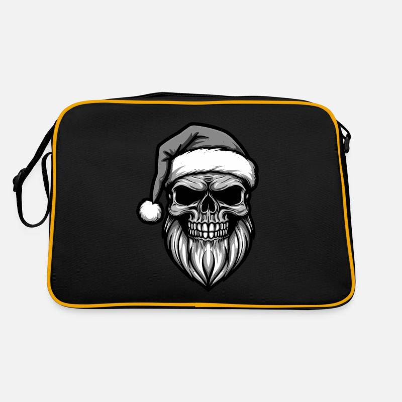 Weihnachtsmann Totenkopf Retro Tasche