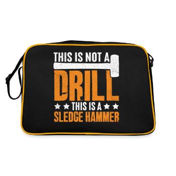 Fun day of house demolition - Retro Bag - black/gold - Back