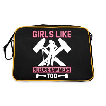Fun day of house demolition - Retro Bag - black/gold - Back