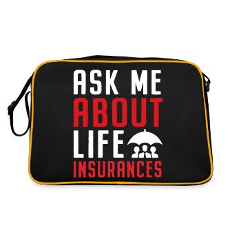 Funny Agent Broker - Retro Tasche - Schwarz/Gold - Hinten