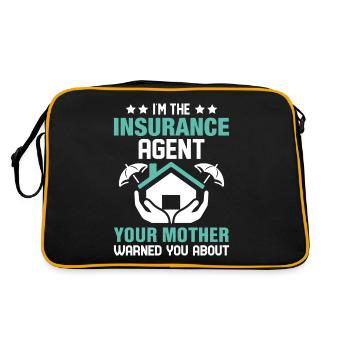 Komischer Broker - Retro Tasche - Schwarz/Gold - Hinten