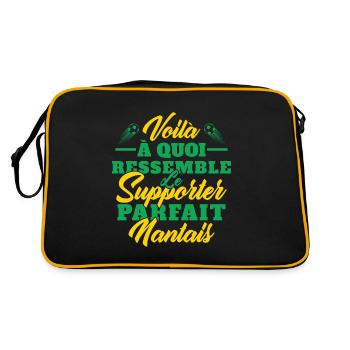 Supporter Nantais Cadeau Foot-ball Club Nantes - Sac Retro - noir/or - Dos