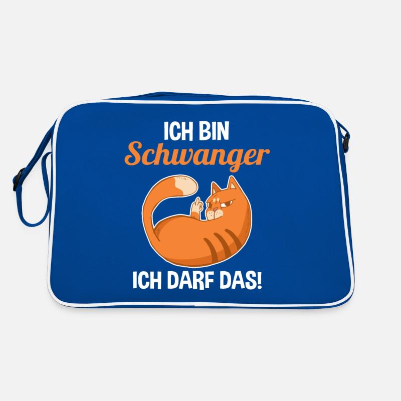 Katze Ich Bin Schwanger Ich Darf Das Retro Tasche