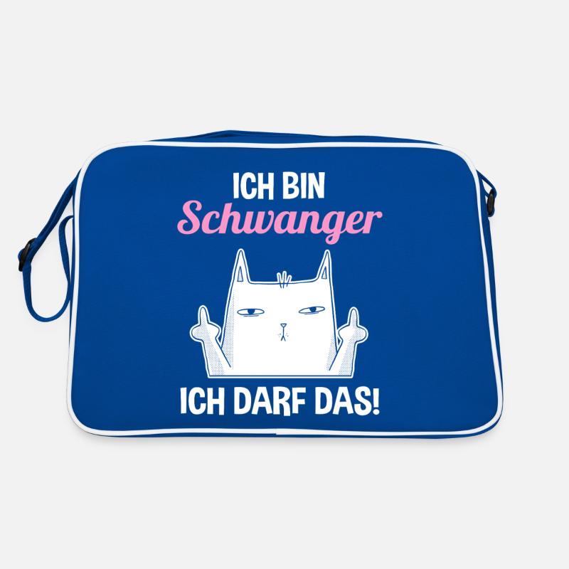 Katze Ich Bin Schwanger Ich Darf Das Retro Tasche