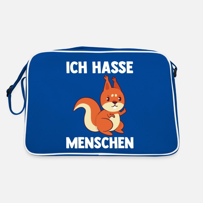 Eichhörnchen Ich Hasse Menschen Retro Tasche