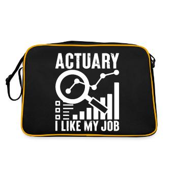 Funny Versicherungsagent Makler Versicherungsmathe - Retro Tasche - Schwarz/Gold - Hinten