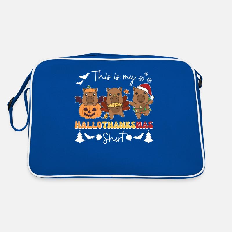 Ceci est ma chemise Hallothanksmas Capybara Sac Retro