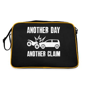Lustiger Versicherungsmakler - Retro Tasche - Schwarz/Gold - Hinten